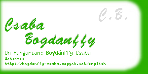 csaba bogdanffy business card